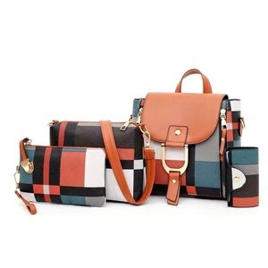 Women's Trendy Backpack & Shoulder Bag & Clutch Bag & Card Holder